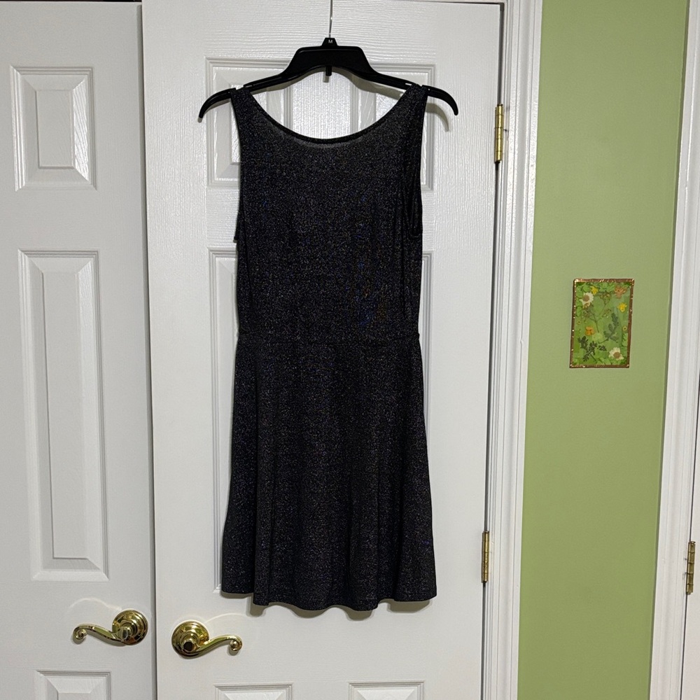Elegant Black Sparkly Sleeveless Dress